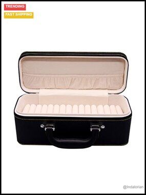 15-Slot Bangle Bracelet Jewelry Box PU Leather Organizer Case Portable with